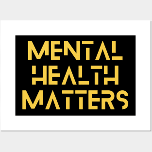 Mental Health Matters yellow block Posters and Art